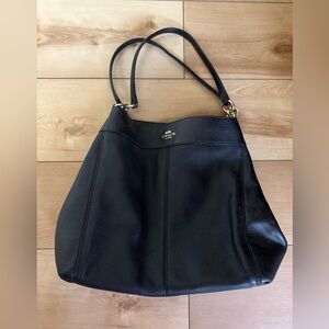 Coach Black Leather Shoulder Bag